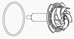 Rotor + Ceramic Shaft + O-Ring Syncra SDC Pump 7.0